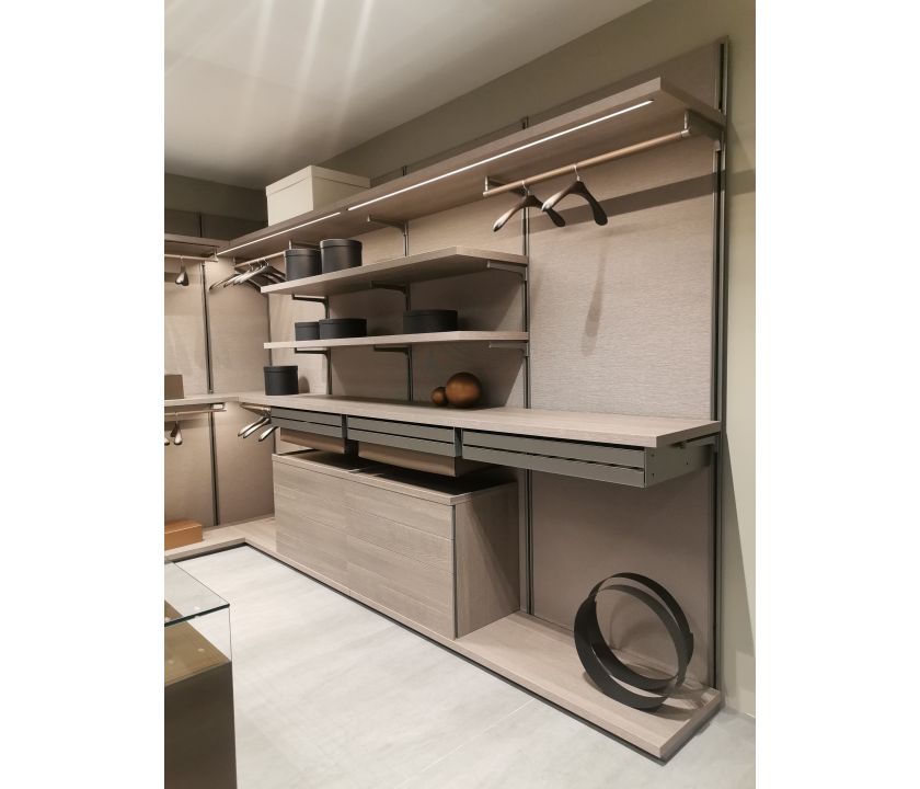 Rimadesio Гардеробная система Dress Bold, Перегородки Spazio Soho, Остров Altair