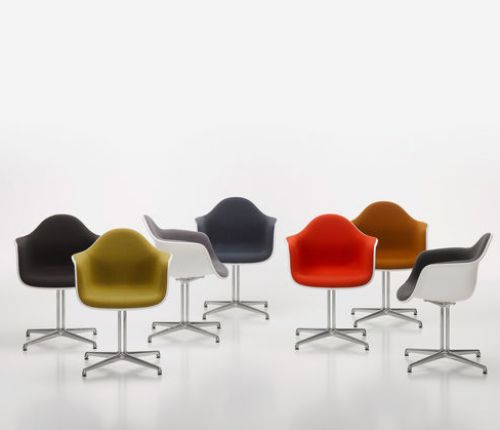 Eames plastic armchairs