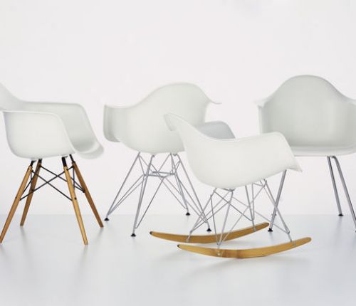 Eames plastic armchairs