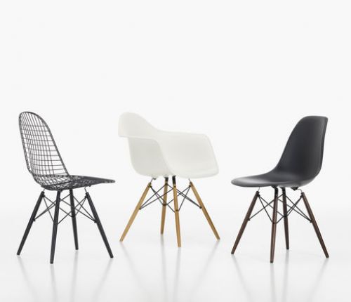 Eames plastic armchairs