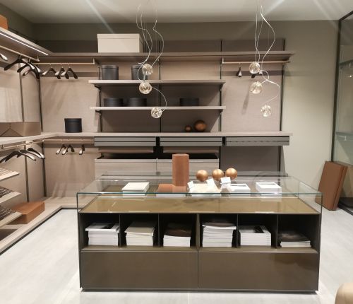 Rimadesio Гардеробная система Dress Bold, Перегородки Spazio Soho, Остров Altair