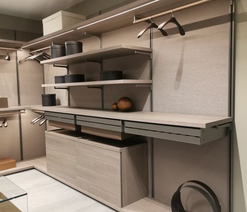 Rimadesio Гардеробная система Dress Bold, Перегородки Spazio Soho, Остров Altair